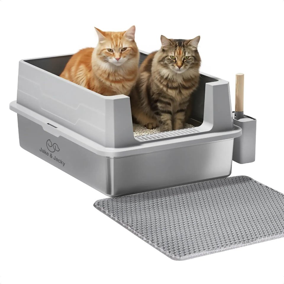 Kattenbak RVS Open – XXL